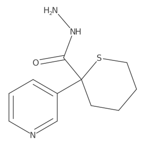 2-(Pyridin-3-yl)tetrahydro-2H-thiopyran-2-carbohydrazide结构式