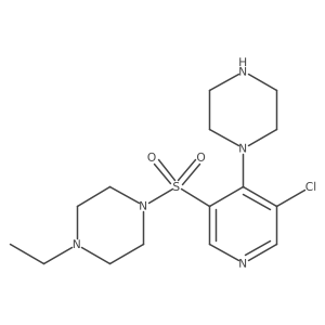 1-((5-Chloro-4-(piperazin-1-yl)pyridin-3-yl)sulfonyl)-4-ethylpiperazine Structure