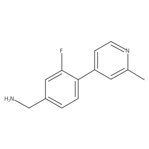 (3-Fluoro-4-(2-methylpyridin-4-yl)phenyl)methanamine Structure