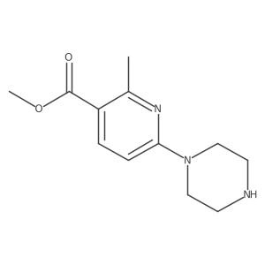 Methyl 2-methyl-6-(piperazin-1-yl)nicotinate Structure