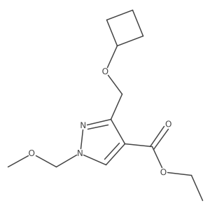 ethyl 3-(cyclobutoxymethyl)-1-(methoxymethyl)-1H-pyrazole-4-carboxylate结构式