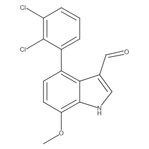 4-(2,3-Dichlorophenyl)-7-methoxy-1H-indole-3-carbaldehyde结构式