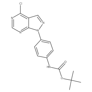 Tert-butyl (4-(4-chloro-1H-pyrazolo[3,4-D]pyrimidin-1-YL)phenyl)carbamate Structure