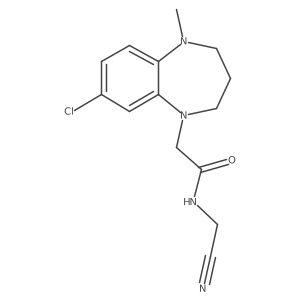 2-(8-chloro-5-methyl-2,3,4,5-tetrahydro-1H-1,5-benzodiazepin-1-yl)-N-(cyanomethyl)acetamide Structure
