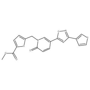 methyl 5-((2-oxo-5-(3-(thiophen-3-yl)-1,2,4-oxadiazol-5-yl)pyridin-1(2H)-yl)methyl)furan-2-carboxylate Structure