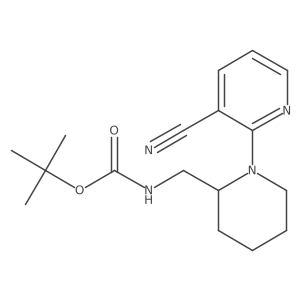 Tert-butyl ((1-(3-cyanopyridin-2-yl)piperidin-2-yl)methyl)carbamate Structure
