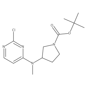(S)-tert-butyl 3-((2-chloropyrimidin-4-yl)(methyl)amino)pyrrolidine-1-carboxylate结构式
