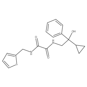 N1-(2-cyclopropyl-2-hydroxy-2-phenylethyl)-N2-(thiophen-2-ylmethyl)oxalamide Structure