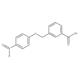 3-[[(4-Nitrophenyl)thio]methyl]benzoic acid Structure