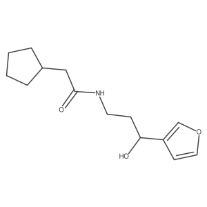 2-Cyclopentyl-N-[3-(furan-3-YL)-3-hydroxypropyl]acetamide结构式
