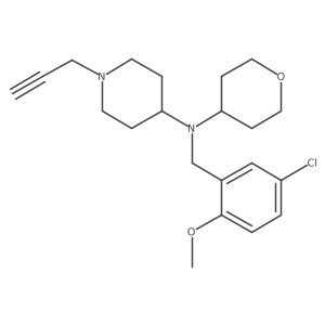 N-[(5-chloro-2-methoxyphenyl)methyl]-N-(oxan-4-yl)-1-(prop-2-yn-1-yl)piperidin-4-amine Structure