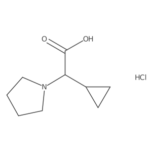 2-Cyclopropyl-2-(pyrrolidin-1-yl)acetic acid hydrochloride Structure