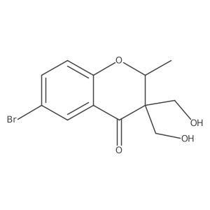 6-Bromo-3,3-bis(hydroxymethyl)-2-methylchroman-4-one结构式