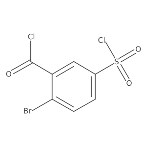 2-Bromo-5-(chlorosulfonyl)benzoyl chloride Structure