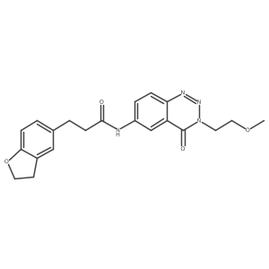 3-(2,3-dihydro-1-benzofuran-5-yl)-N-[3-(2-methoxyethyl)-4-oxo-3,4-dihydro-1,2,3-benzotriazin-6-yl]propanamide Structure