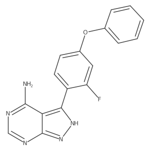 3-(2-Fluoro-4-phenoxyphenyl)-1H-pyrazolo[3,4-d]pyrimidin-4-amine结构式