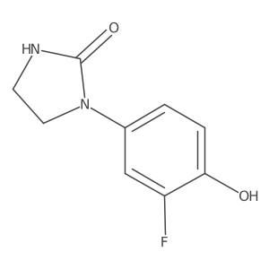 1-(3-Fluoro-4-hydroxyphenyl)imidazolidin-2-one结构式