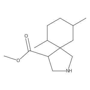 Methyl 6,9-dimethyl-2-azaspiro[4.5]decane-4-carboxylate结构式