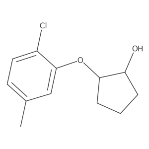 Rel-(1R,2R)-2-(2-chloro-5-methylphenoxy)cyclopentan-1-ol结构式