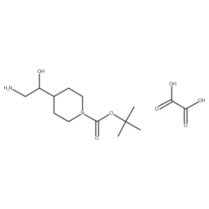 tert-Butyl 4-(2-amino-1-hydroxyethyl)piperidine-1-carboxylate oxalate Structure