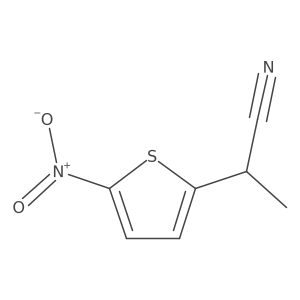 2-(5-Nitrothiophen-2-yl)propanenitrile结构式