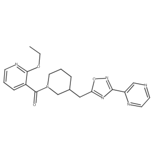 (2-Ethoxypyridin-3-yl)(3-((3-(pyrazin-2-yl)-1,2,4-oxadiazol-5-yl)methyl)piperidin-1-yl)methanone Structure