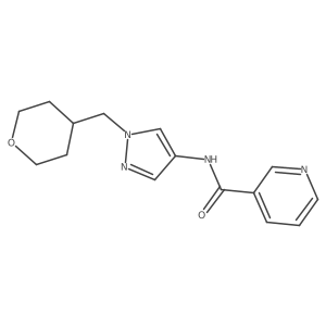 N-(1-((tetrahydro-2H-pyran-4-yl)methyl)-1H-pyrazol-4-yl)nicotinamide Structure