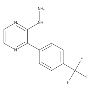 2-Hydrazinyl-3-(4-(trifluoromethyl)phenyl)pyrazine Structure