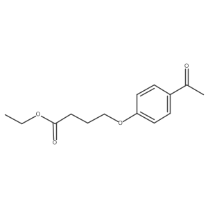 Ethyl 4-(4-acetylphenoxy)butanoate结构式