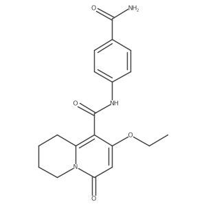 N-(4-carbamoylphenyl)-8-ethoxy-6-oxo-2,3,4,6-tetrahydro-1H-quinolizine-9-carboxamide Structure