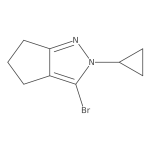 3-Bromo-2-cyclopropyl-2,4,5,6-tetrahydrocyclopenta[c]pyrazole Structure