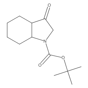 tert-Butyl 3-oxooctahydro-1H-indole-1-carboxylate Structure