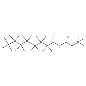 Trimethyl-[2-(2,2,3,3,4,4,5,5,6,6,7,7,8,8,8-pentadecafluorooctanoylamino)ethyl]azanium;chloride Structure