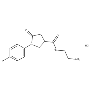 N-(2-Aminoethyl)-1-(4-fluorophenyl)-5-oxopyrrolidine-3-carboxamide;hydrochloride Structure