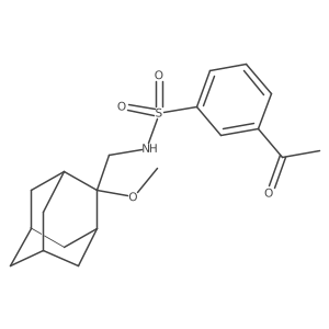 3-acetyl-N-[(2-methoxyadamantan-2-yl)methyl]benzene-1-sulfonamide Structure