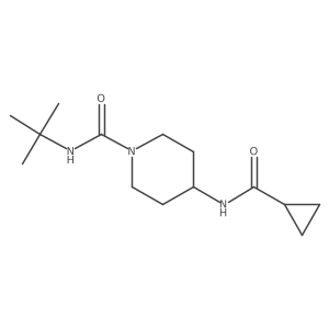 N-(tert-butyl)-4-(cyclopropanecarboxamido)piperidine-1-carboxamide Structure