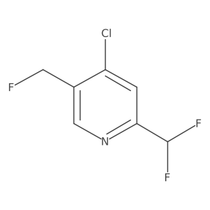 4-Chloro-2-(difluoromethyl)-5-(fluoromethyl)pyridine Structure