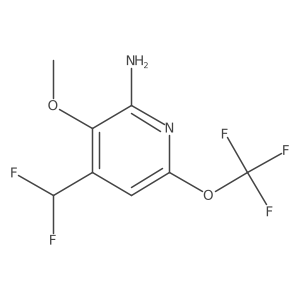 4-(Difluoromethyl)-3-methoxy-6-(trifluoromethoxy)pyridin-2-amine结构式