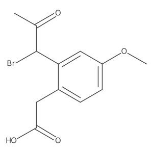 2-(1-Bromo-2-oxopropyl)-4-methoxyphenylacetic acid Structure