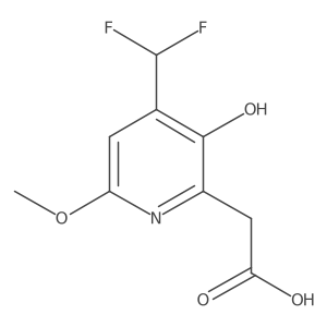 2-(4-(Difluoromethyl)-3-hydroxy-6-methoxypyridin-2-yl)acetic acid Structure