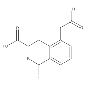 2-(2-Carboxyethyl)-3-(difluoromethyl)phenylacetic acid Structure