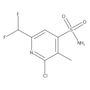 2-Chloro-6-(difluoromethyl)-3-methylpyridine-4-sulfonamide结构式