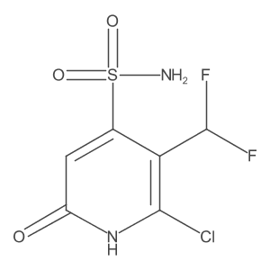 2-Chloro-3-(difluoromethyl)-6-hydroxypyridine-4-sulfonamide Structure