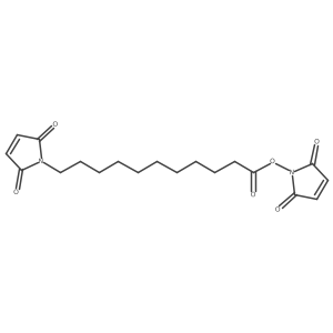 (2,5-Dioxopyrrol-1-yl) 11-(2,5-dioxopyrrol-1-yl)undecanoate结构式