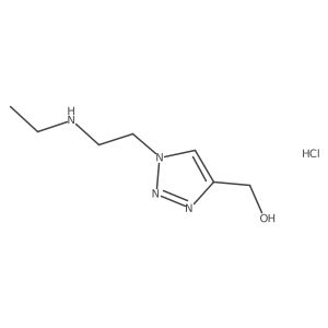 (1-(2-(ethylamino)ethyl)-1H-1,2,3-triazol-4-yl)methanol hydrochloride Structure