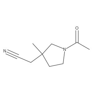2-(1-Acetyl-3-methylpyrrolidin-3-yl)acetonitrile Structure