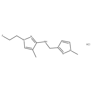 1-(2-fluoroethyl)-4-methyl-N-[(1-methylpyrazol-3-yl)methyl]pyrazol-3-amine;hydrochloride结构式