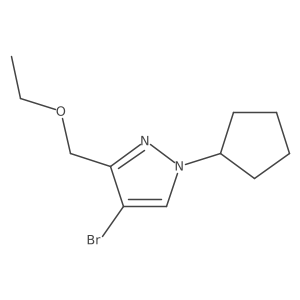 4-bromo-1-cyclopentyl-3-(ethoxymethyl)-1H-pyrazole Structure