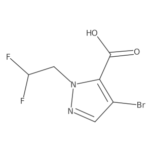 4-bromo-1-(2,2-difluoroethyl)-1H-pyrazole-5-carboxylic acid Structure