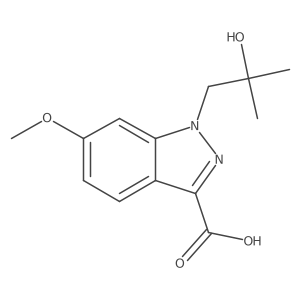 1-(2-Hydroxy-2-methylpropyl)-6-methoxy-1H-indazole-3-carboxylic acid Structure